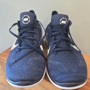 Nike Free RN Flyknit 2018 Navy Sz 13 Like New